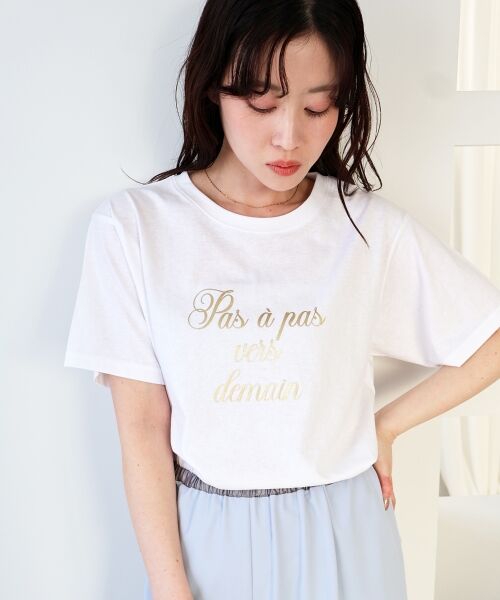 le.coeur blanc / ルクールブラン Tシャツ | ハクフレーズTシャツ | 詳細3