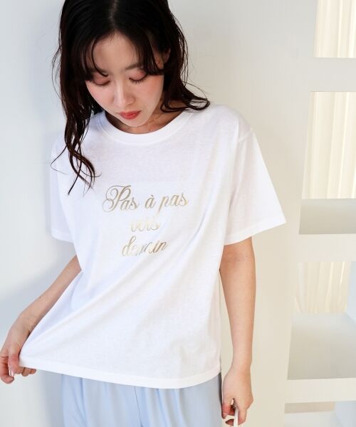 le.coeur blanc / ルクールブラン Tシャツ | ハクフレーズTシャツ | 詳細4