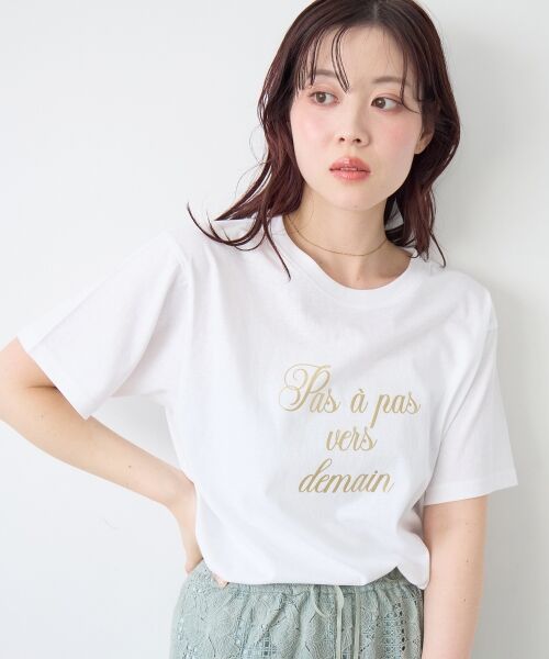 le.coeur blanc / ルクールブラン Tシャツ | ハクフレーズTシャツ | 詳細5