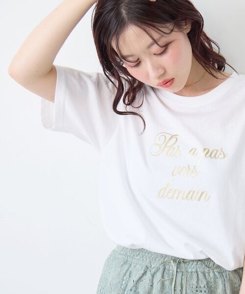 le.coeur blanc / ルクールブラン Tシャツ | ハクフレーズTシャツ | 詳細6