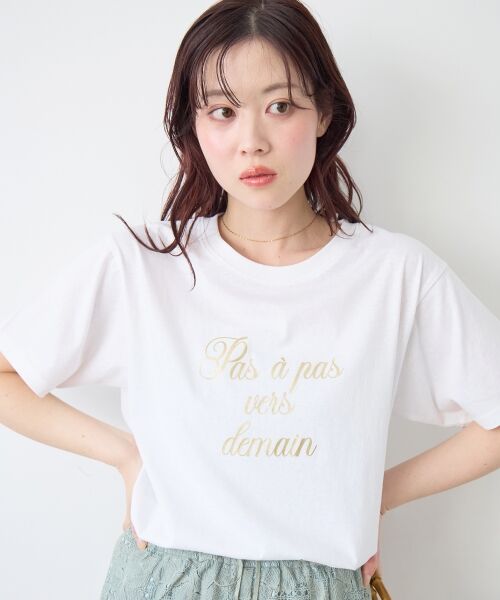 le.coeur blanc / ルクールブラン Tシャツ | ハクフレーズTシャツ | 詳細7