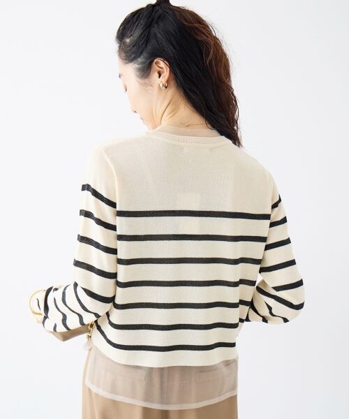 le.coeur blanc / ルクールブラン ニット・セーター | レイヤードライクシアーボーダープルオーバー | 詳細4