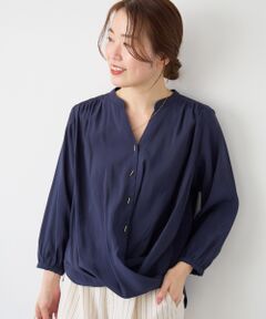 le.coeur blanc / ルクールブラン シャツ・ブラウス | バーボタンカシュクールブラウス