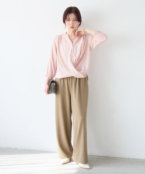 le.coeur blanc / ルクールブラン シャツ・ブラウス | バーボタンカシュクールブラウス | 詳細10