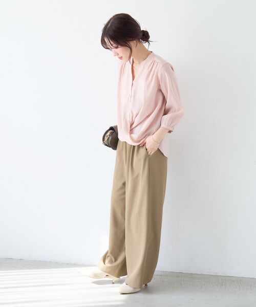 le.coeur blanc / ルクールブラン シャツ・ブラウス | バーボタンカシュクールブラウス | 詳細11