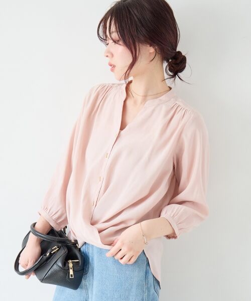 le.coeur blanc / ルクールブラン シャツ・ブラウス | バーボタンカシュクールブラウス | 詳細19