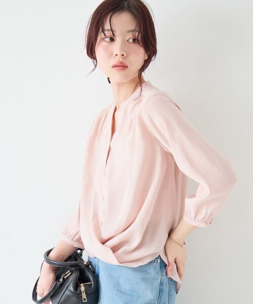 le.coeur blanc / ルクールブラン シャツ・ブラウス | バーボタンカシュクールブラウス | 詳細20