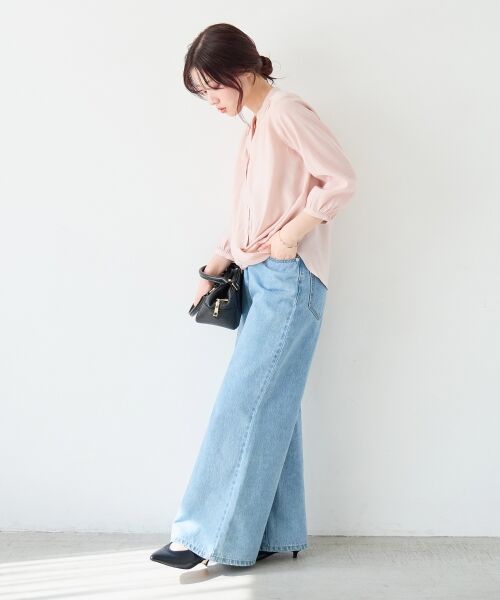 le.coeur blanc / ルクールブラン シャツ・ブラウス | バーボタンカシュクールブラウス | 詳細23