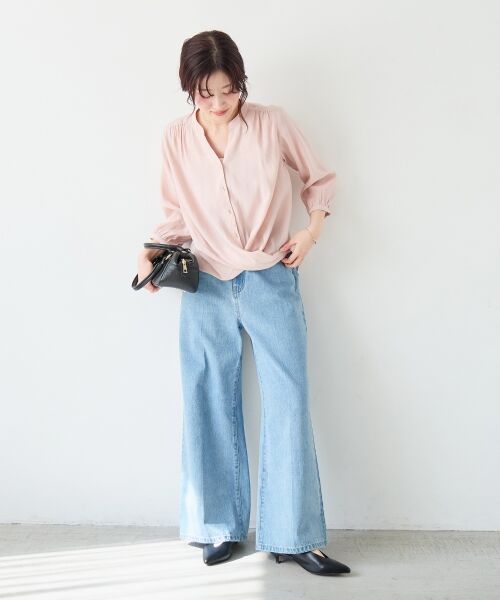 le.coeur blanc / ルクールブラン シャツ・ブラウス | バーボタンカシュクールブラウス | 詳細24