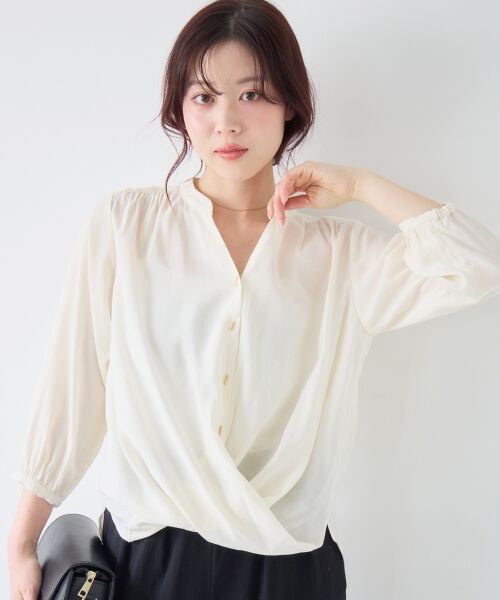 le.coeur blanc / ルクールブラン シャツ・ブラウス | バーボタンカシュクールブラウス | 詳細29