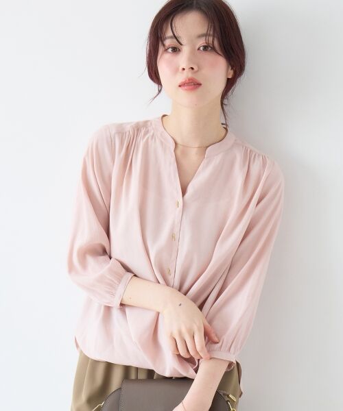 le.coeur blanc / ルクールブラン シャツ・ブラウス | バーボタンカシュクールブラウス | 詳細3