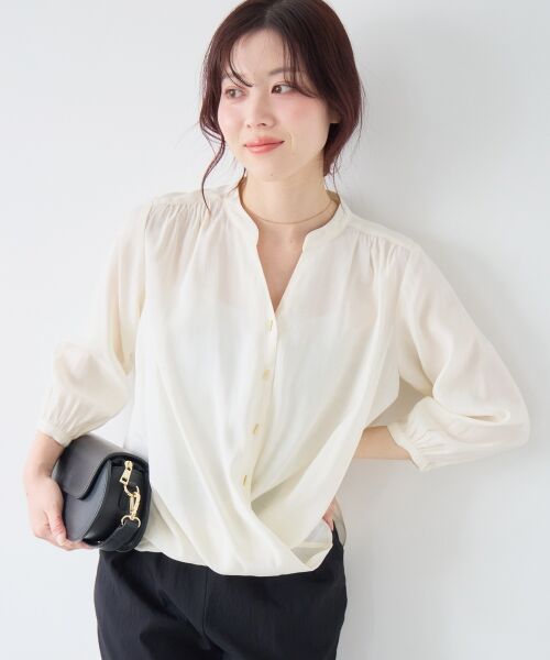 le.coeur blanc / ルクールブラン シャツ・ブラウス | バーボタンカシュクールブラウス | 詳細30