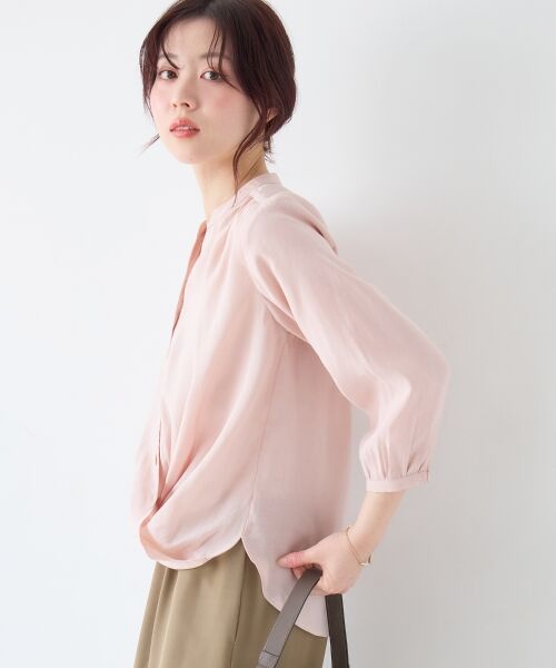 le.coeur blanc / ルクールブラン シャツ・ブラウス | バーボタンカシュクールブラウス | 詳細5