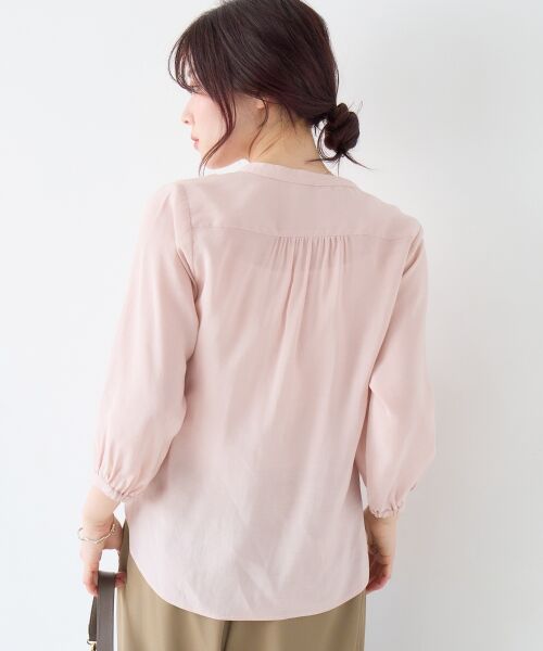 le.coeur blanc / ルクールブラン シャツ・ブラウス | バーボタンカシュクールブラウス | 詳細6