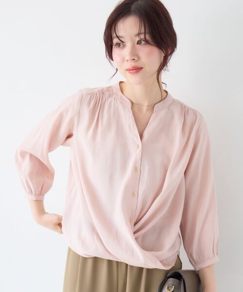 le.coeur blanc / ルクールブラン シャツ・ブラウス | バーボタンカシュクールブラウス | 詳細8