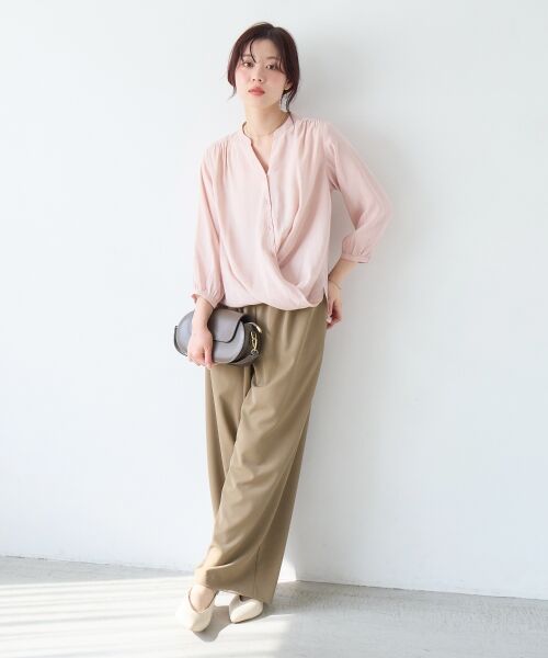 le.coeur blanc / ルクールブラン シャツ・ブラウス | バーボタンカシュクールブラウス | 詳細9