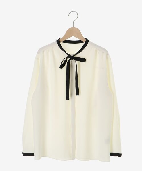 le.coeur blanc / ルクールブラン シャツ・ブラウス | 【日本製】バイカラーボウタイブラウス | 詳細15