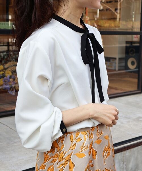le.coeur blanc / ルクールブラン シャツ・ブラウス | 【日本製】バイカラーボウタイブラウス | 詳細20