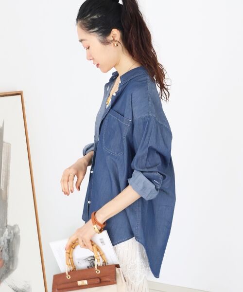 le.coeur blanc / ルクールブラン シャツ・ブラウス | シアーデニムシャツ | 詳細18