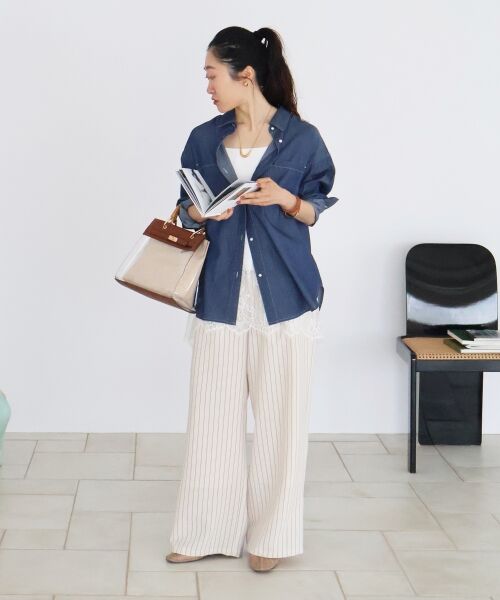 le.coeur blanc / ルクールブラン シャツ・ブラウス | シアーデニムシャツ | 詳細19