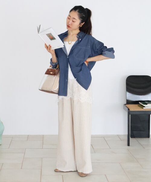 le.coeur blanc / ルクールブラン シャツ・ブラウス | シアーデニムシャツ | 詳細21