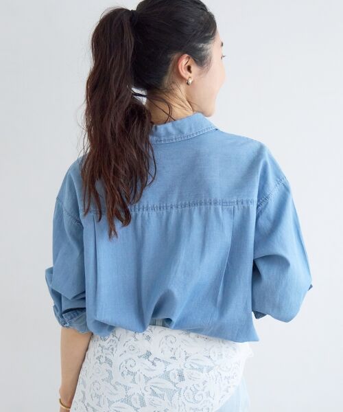 le.coeur blanc / ルクールブラン シャツ・ブラウス | シアーデニムシャツ | 詳細4