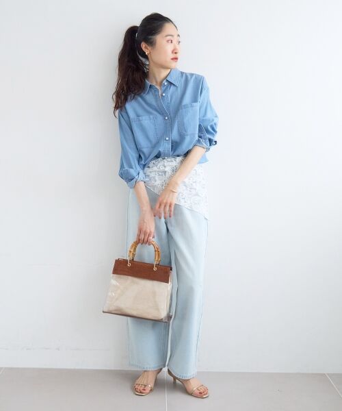 le.coeur blanc / ルクールブラン シャツ・ブラウス | シアーデニムシャツ | 詳細8