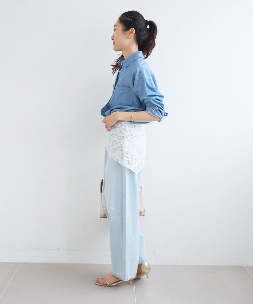 le.coeur blanc / ルクールブラン シャツ・ブラウス | シアーデニムシャツ | 詳細9