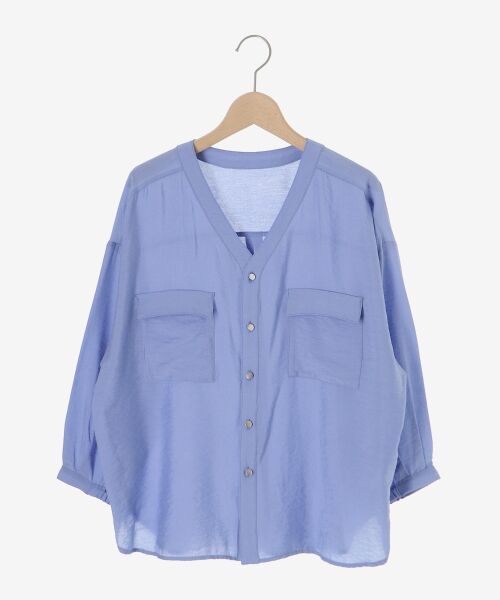 le.coeur blanc / ルクールブラン シャツ・ブラウス | ヴィンテージライクノーカラーブラウス | 詳細1