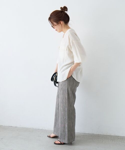 le.coeur blanc / ルクールブラン シャツ・ブラウス | ヴィンテージライクノーカラーブラウス | 詳細19
