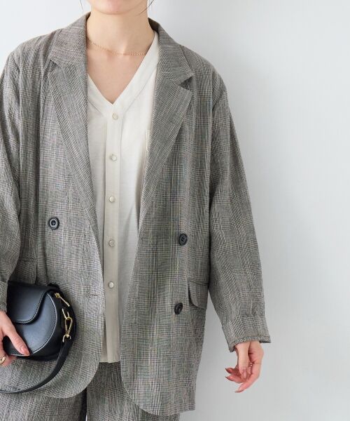 le.coeur blanc / ルクールブラン シャツ・ブラウス | ヴィンテージライクノーカラーブラウス | 詳細25