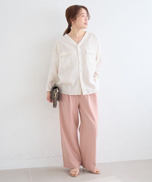 le.coeur blanc / ルクールブラン シャツ・ブラウス | ヴィンテージライクノーカラーブラウス | 詳細28