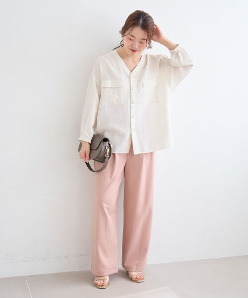 le.coeur blanc / ルクールブラン シャツ・ブラウス | ヴィンテージライクノーカラーブラウス | 詳細29