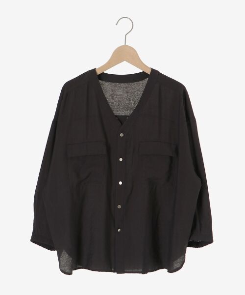 le.coeur blanc / ルクールブラン シャツ・ブラウス | ヴィンテージライクノーカラーブラウス | 詳細30