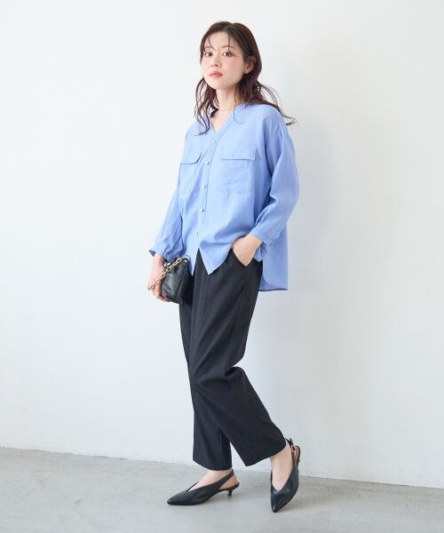 le.coeur blanc / ルクールブラン シャツ・ブラウス | ヴィンテージライクノーカラーブラウス | 詳細8