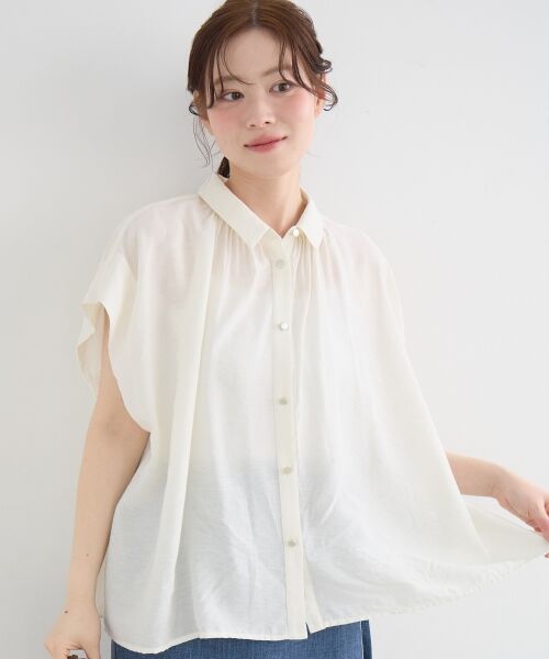 le.coeur blanc / ルクールブラン シャツ・ブラウス | ヴィンテージライクフレンチブラウス（オフ）