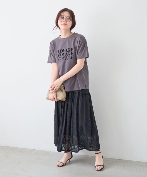 le.coeur blanc / ルクールブラン ロング・マキシ丈スカート | レースギャザーキリカエスカート | 詳細29