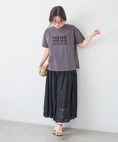 le.coeur blanc / ルクールブラン ロング・マキシ丈スカート | レースギャザーキリカエスカート | 詳細30