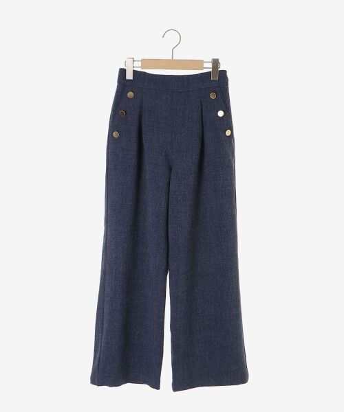 le.coeur blanc / ルクールブラン その他パンツ | 【日本製】メランジ調マリンワイドパンツ | 詳細1