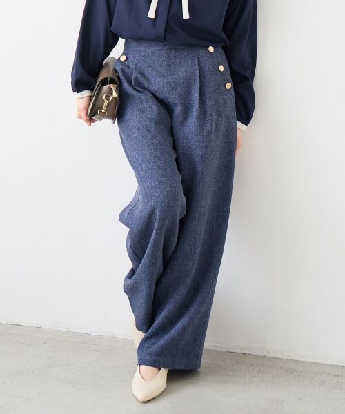 le.coeur blanc / ルクールブラン その他パンツ | 【日本製】メランジ調マリンワイドパンツ | 詳細11