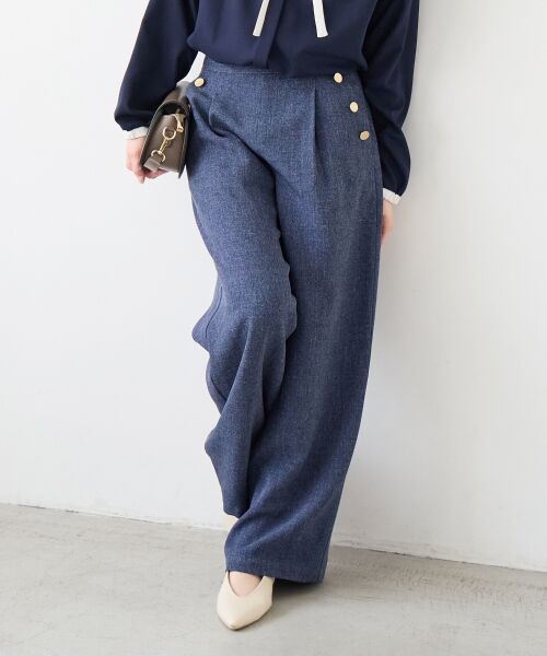 le.coeur blanc / ルクールブラン その他パンツ | 【日本製】メランジ調マリンワイドパンツ | 詳細12