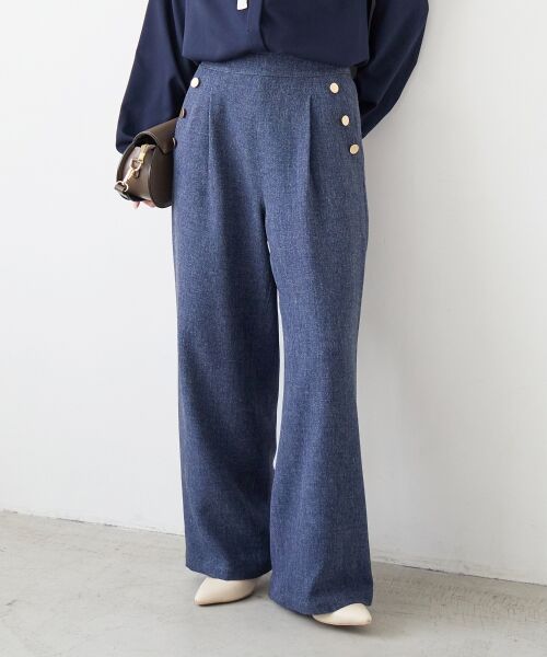 le.coeur blanc / ルクールブラン その他パンツ | 【日本製】メランジ調マリンワイドパンツ | 詳細13