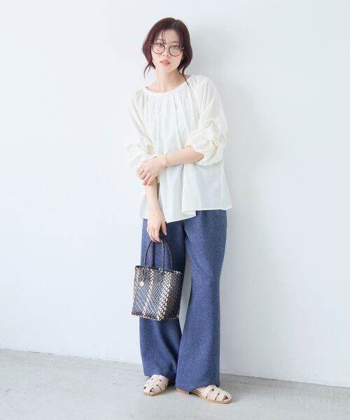 le.coeur blanc / ルクールブラン その他パンツ | 【日本製】メランジ調マリンワイドパンツ | 詳細19