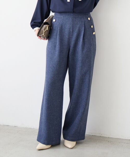 le.coeur blanc / ルクールブラン その他パンツ | 【日本製】メランジ調マリンワイドパンツ | 詳細2