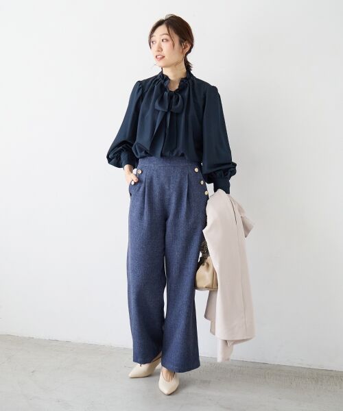 le.coeur blanc / ルクールブラン その他パンツ | 【日本製】メランジ調マリンワイドパンツ | 詳細21
