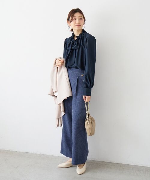 le.coeur blanc / ルクールブラン その他パンツ | 【日本製】メランジ調マリンワイドパンツ | 詳細24