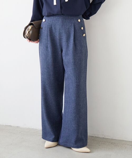 le.coeur blanc / ルクールブラン その他パンツ | 【日本製】メランジ調マリンワイドパンツ | 詳細8