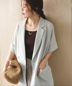 le.coeur blanc / ルクールブラン その他アウター | ≪洗える≫メッシュハーフスリーブジャケット