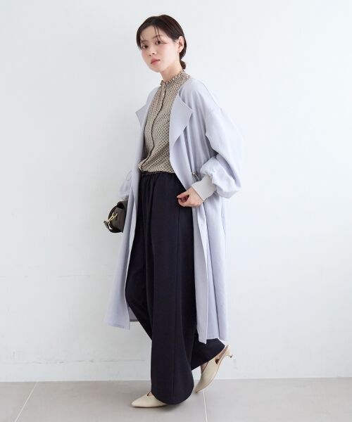 le.coeur blanc / ルクールブラン シャツ・ブラウス | 【日本製】シャーリングネック幾何柄ブラウス | 詳細16