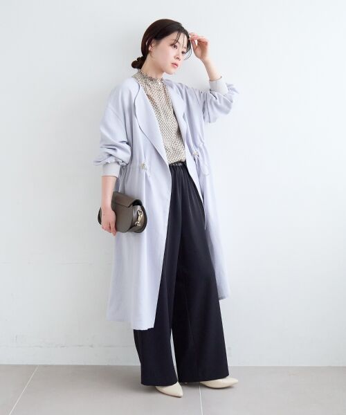 le.coeur blanc / ルクールブラン シャツ・ブラウス | 【日本製】シャーリングネック幾何柄ブラウス | 詳細18